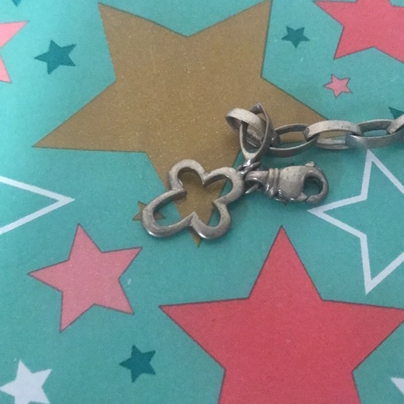 RARE | Unique Silver Bracelet | Cross | 7” Long | Hook Link Clasp | 925 - Picture 2 of 3